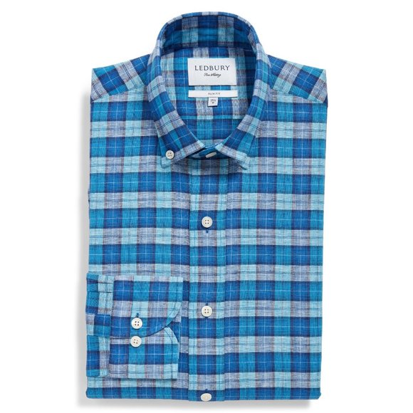 NWT Nordstrom Ledbury Seabrooke Check Dress Shirt - Picture 6 of 6